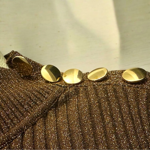 028 INC | NWOT Bronze Color Ribbed Turtleneck Sweater (Size XXL) - Picture 4 of 8